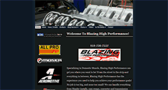 Desktop Screenshot of blazinghighperformance.com