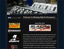 Tablet Screenshot of blazinghighperformance.com